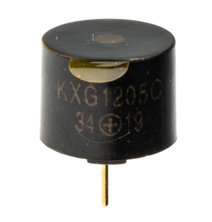 RS PRO 94dB Through Hole Continuous Internal Magnetic Buzzer Component, 12 x 9.5mm, 3V dc Min, 7V dc Max