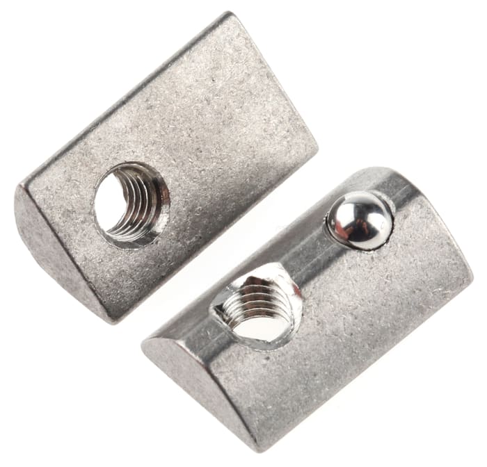 Ecrou à rainure en T RS PRO, profilé 40 mm, L. 22mm, filetage M6, rainure 8mm en Acier inoxydable