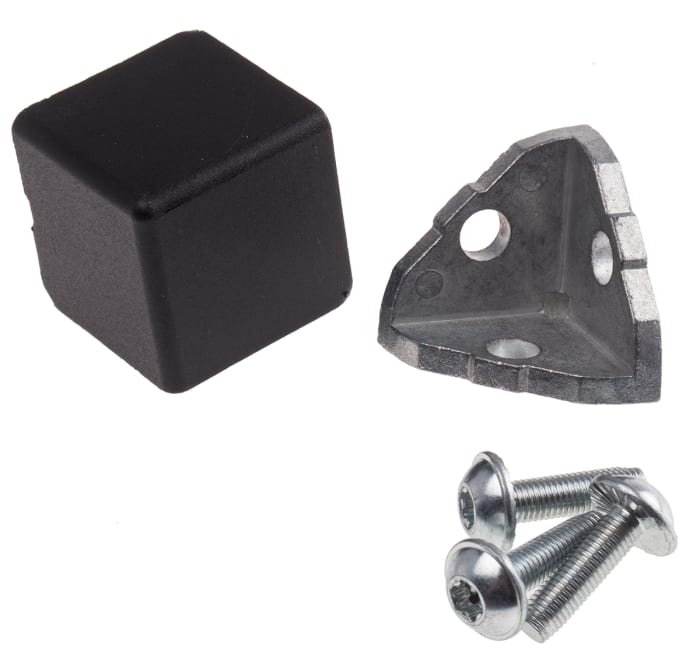 RS PRO M8 Angle Bracket, Connecting Component, Strut Profile 40 mm, Groove Size 8mm