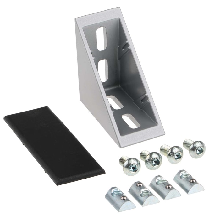 RS PRO Angle Bracket, Connecting Component, Strut Profile 40 mm, Groove Size 8mm