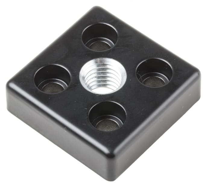 RS PRO M12, M5 Thread Base Plate, 8mm Groove