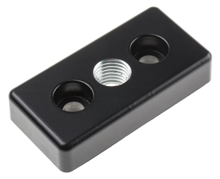 RS PRO M16, M8 Thread Base Plate, 8mm Groove