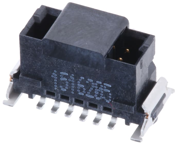 ERNI SMC Series Straight Surface Mount PCB Header, 12 Contact(s), 1.27mm Pitch, 2 Row(s), Shrouded