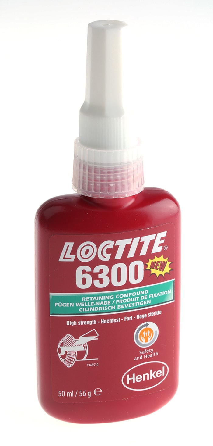 Loctite 6300 50ml Loctite Loctite Loctite 6300 Green Retaining Compound, 50 ml, 24 h Cure Time