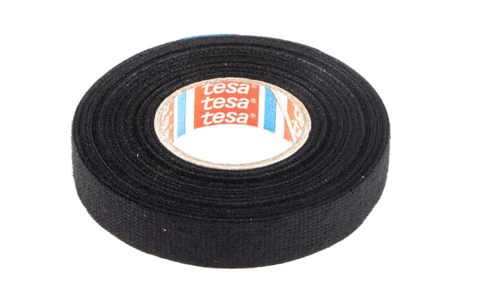 Tesa 51608 Black PET Fleece Electrical Tape, 15mm x 15m