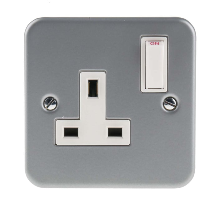 Prise électrique RS PRO , Montage en saillie, Type G - Britannique avec interrupteur, , IP20