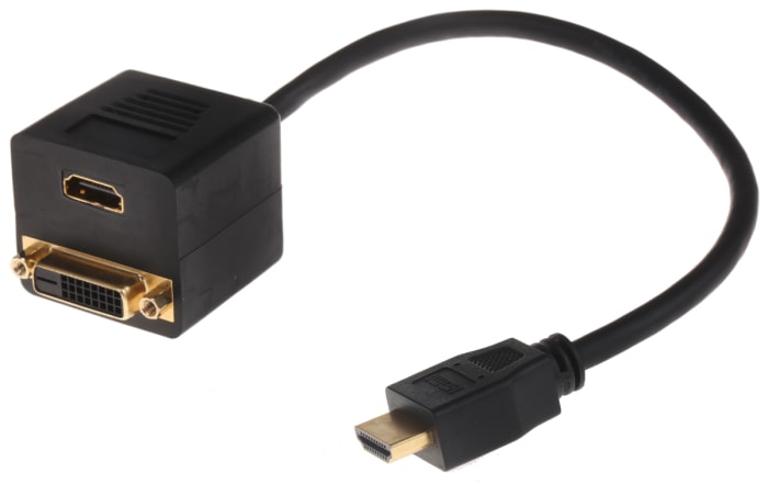 RS PRO Male HDMI to DVI-D Dual Link, HDMI