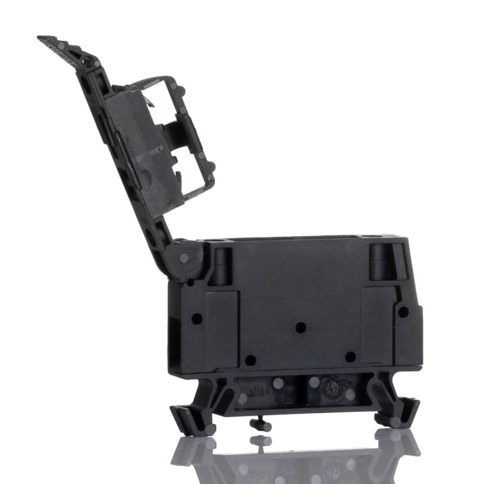 Bloc de jonction rail DIN à fusible Weidmuller W, 0.5 → 4mm², A visser, Noir