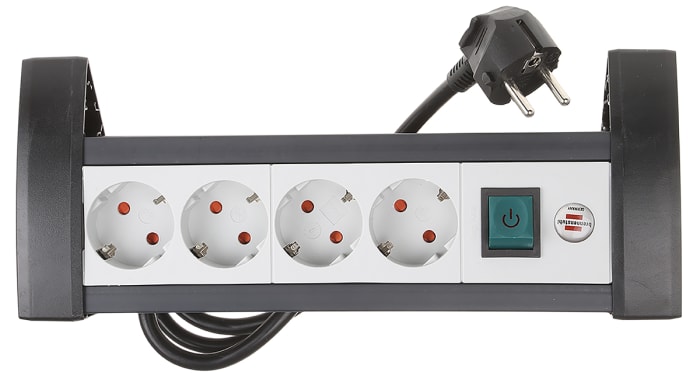 brennenstuhl 1.8m 4 Socket Type F - German Schuko Extension Lead, 230 V