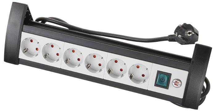 Rallonge électrique brennenstuhl 3m, 6 prises Type F - Schuko allemand, 230 V 16A, IP20