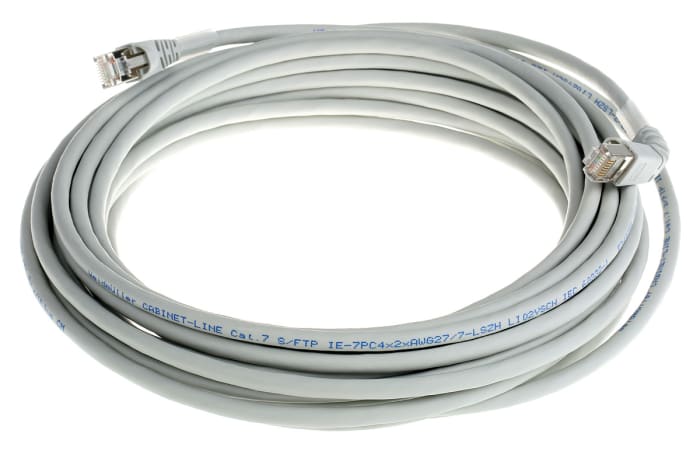 Weidmüller, 10 m Cat6 Ethernet Cable, Grey, Shielded Screened Low Smoke Zero Halogen Sheath