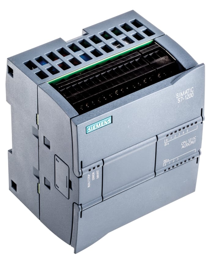 Siemens S7-1200 Series PLC CPU for Use with SIMATIC S7-1200 Series, Digital, Relay Output, 6 (Digital Input, 2 Analogue