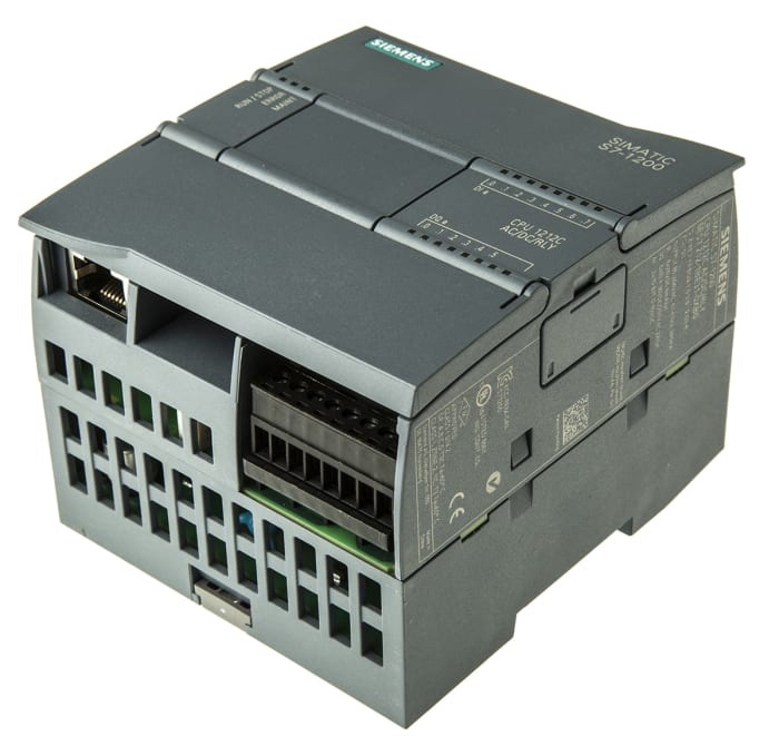 Siemens S7-1200 Series PLC CPU for Use with SIMATIC S7-1200 Series, Digital, Relay Output, 8 (Digital Input, 2 Analogue