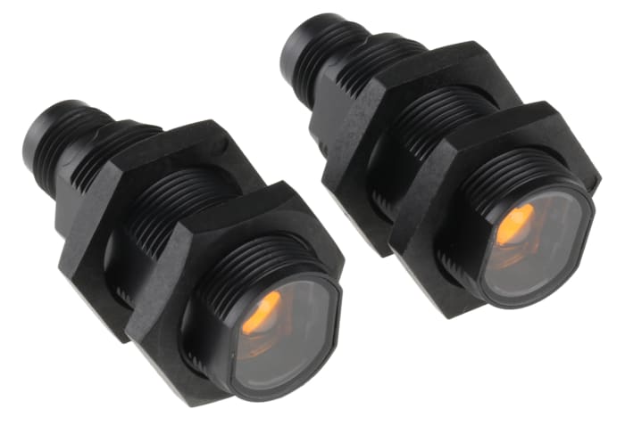 Omron Through Beam Photoelectric Sensor, Barrel Sensor, 20 m Detection Range