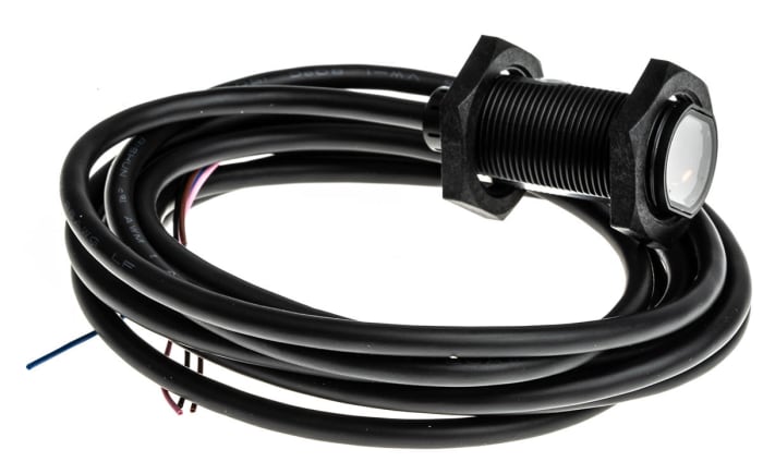 Fotocélula de cuerpo cilíndrico Omron, Sistema Reflex, alcance 100 mm → 4 m., salida PNP, Cable de 4 hilos de 2