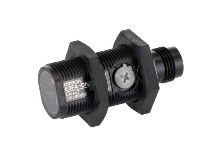 Omron Fotoelektrik Sensör, Yayınımlı Algılama Aralığı: 1 m, NPN, Stil: Silindir, IP67, IP69K