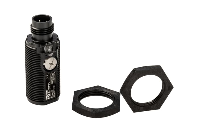 Omron Clear Object Detection Photoelectric Sensor, Barrel Sensor, 100 mm → 500 mm Detection Range