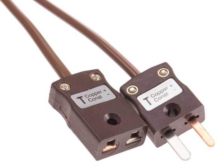 RS PRO Type T Thermocouple Cable/Wire Extension Lead, 5m, Unscreened, PVC Insulation, +105°C Max, 7/0.2mm