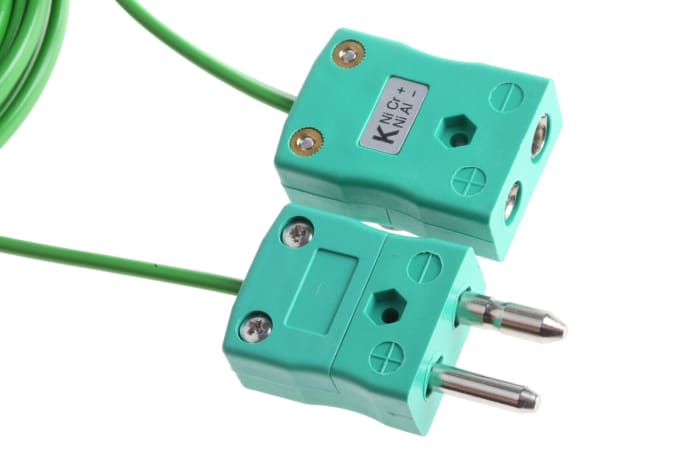 RS PRO Type K Thermocouple Cable/Wire Extension Lead, 2m, Unscreened, PVC Insulation, +105°C Max, 7/0.2mm