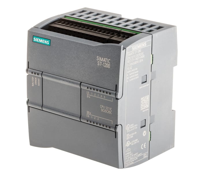 Controlador lógico Siemens S7-1200, 8 (6 Digital, 2 Analogue) entradas tipo Analogue, Digital, 4 (Digital) salidas tipo