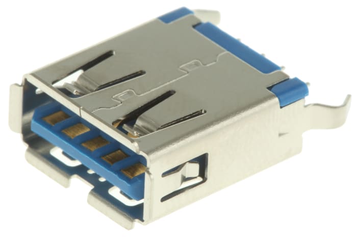 Amphenol ICC Straight, Through Hole, Socket Type A 3.0 USB Connector