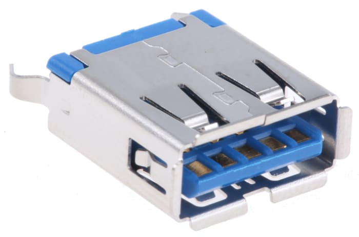 Amphenol Communications Solutions Straight, Through Hole, Socket- Single Port Type A 3.0 USB Connector
