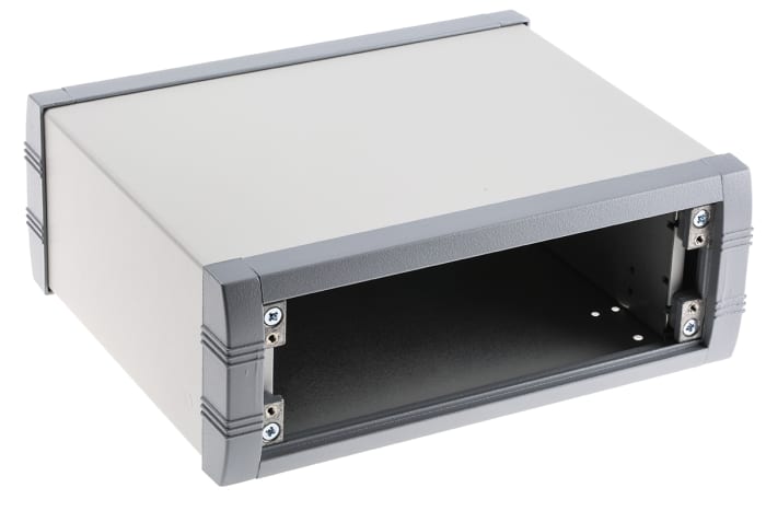Boîtier d'instrumentation METCASE Unimet-Plus en Aluminium Gris, dim. ext. 231.62 x 193.28 x 85.7mm