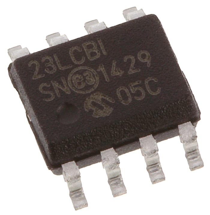 Microchip 23LC1024-I/SN SRAM, 1MBit, 2,5 → 5,5 V, 5ns 8-Pinli SOIC