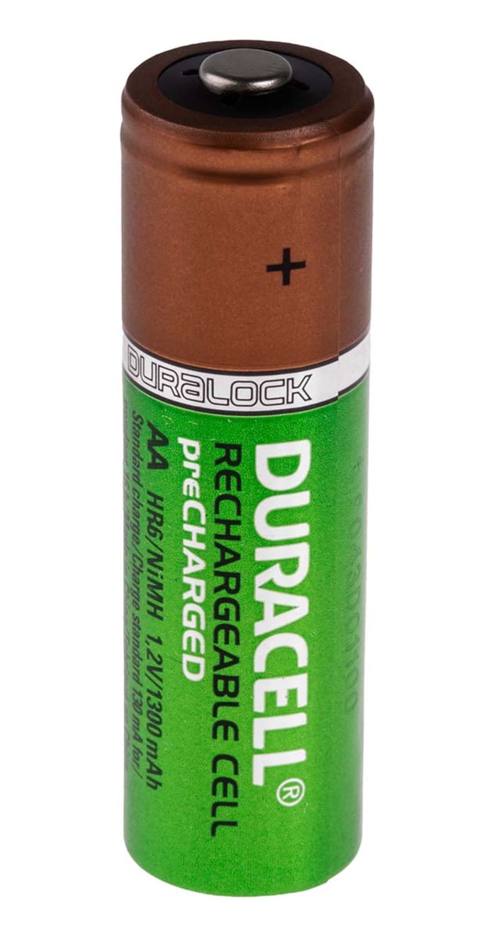 Duracell Duracell Recharge Plus AA NiMH Rechargeable AA Batteries 1.3Ah 1.2V Pack of 4