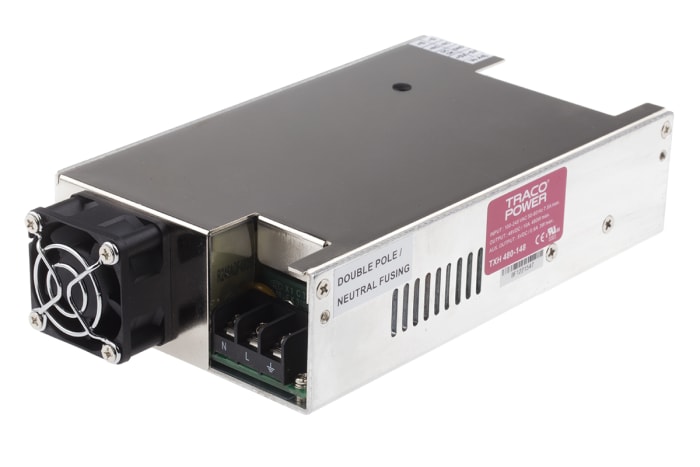 TRACOPOWER Embedded Switch Mode Power Supply SMPS, TXH 480-148, 48V dc, 10A, 480W, 1 Output, 120 → 370 V dc, 90