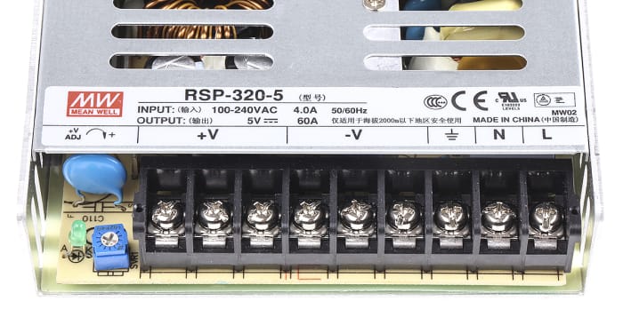 RSP-320-5 MEAN WELL | MEAN WELL Switching Power Supply, RSP-320-5 5V dc ...