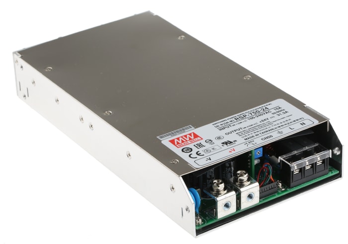MEAN WELL Switching Power Supply, RSP-750-24RS, 24V dc, 31.3A, 751W, 1 Output, 127 → 370 V dc, 90 → 264 V
