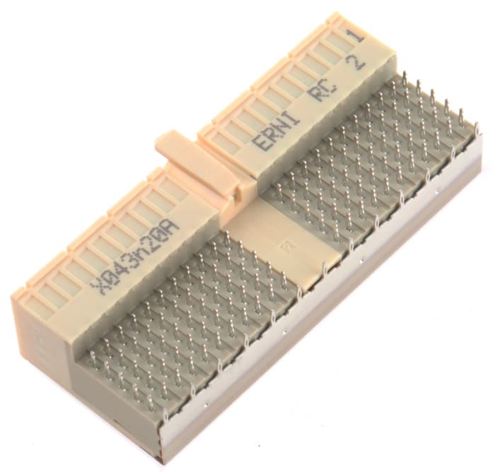 ERNI, ERmet 2mm Pitch Hard Metric Backplane Connector, Female, Right Angle, 5 Row, 110 Way