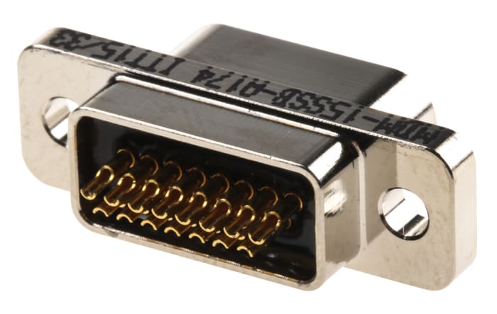 ITT Cannon MDM 15 Way Panel Mount D-sub Connector Socket, 1.27mm Pitch