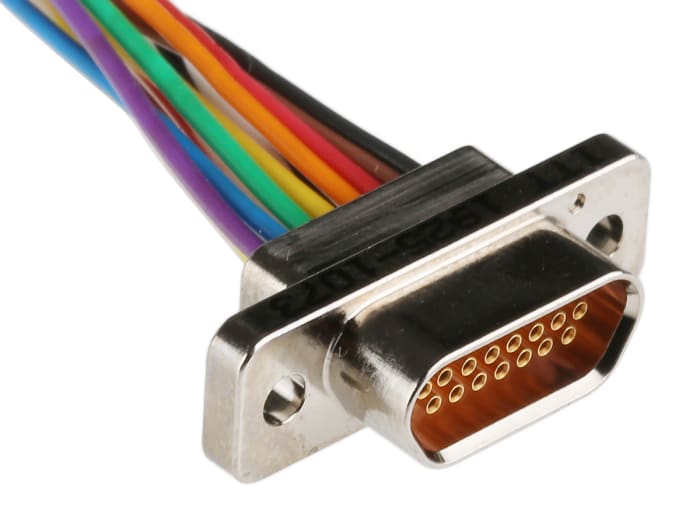 ITT Cannon MDM 15 Way Cable Mount D-sub Connector Socket, 1.27mm Pitch