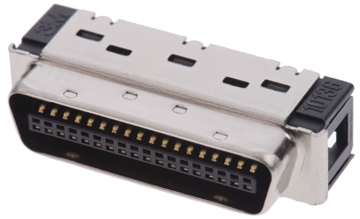 3M 101 36 Way Cable Mount D-sub Connector Plug, 1.27mm Pitch