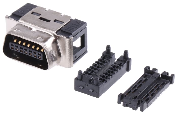 3M 101 14 Way Cable Mount D-sub Connector Plug, 1.27mm Pitch