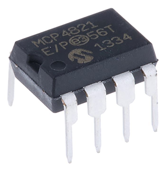 DAC, MCP4821-E/P, 12 bits bits, 8 broches, PDIP