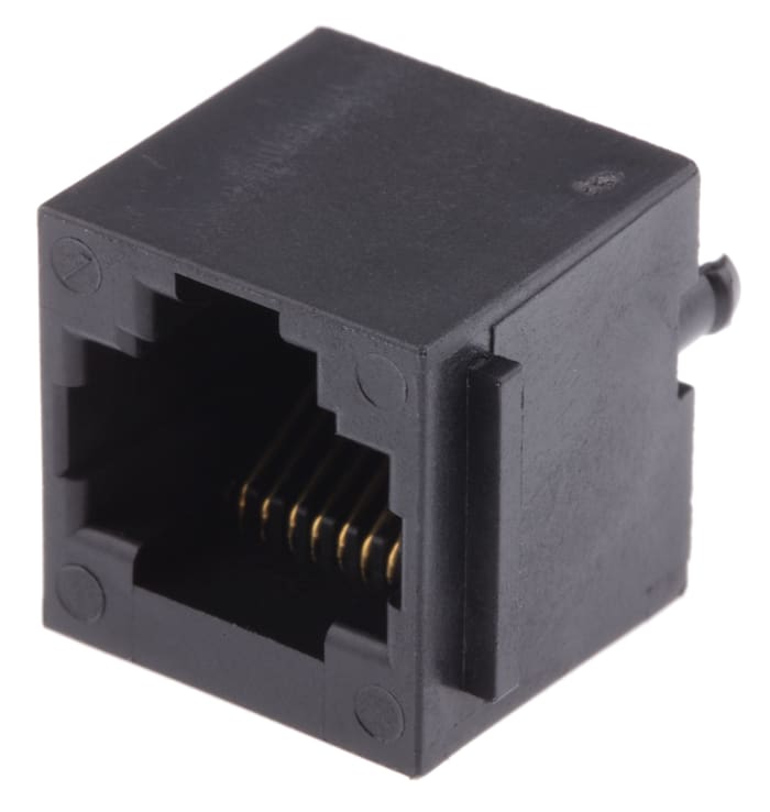 Amphenol Communications Solutions MOD JACK Series Female RJ45 Connector, Through Hole, Cat3 Straight 8P8C -Way