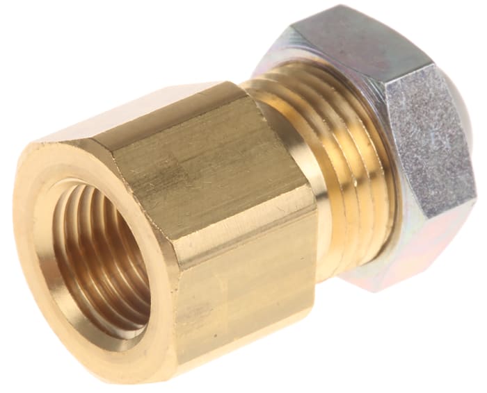 SMC KQ2 Series Bulkhead Threaded-to-Tube Adaptor, Rc 1/8 Female to Push In 4 mm, Threaded-to-Tube Connection Style