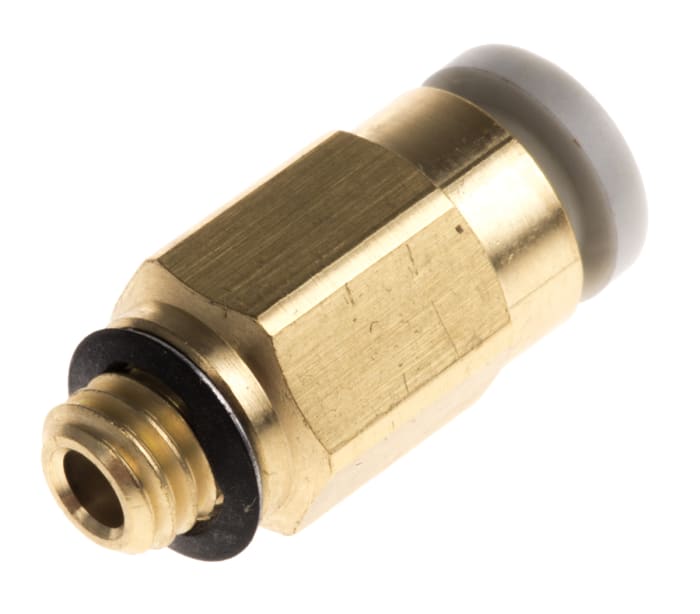 SMC KQ2 Series Straight Threaded Adaptor, M5 Male to Push In 4 mm, Threaded-to-Tube Connection Style