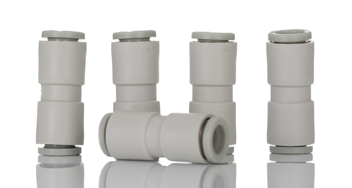 SMC KQ2 Series Straight Tube-to-Tube Adaptor, Push In 6 mm to Push In 6 mm, Tube-to-Tube Connection Style