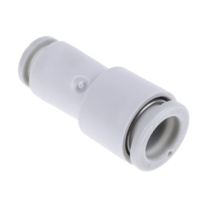 Adaptateur tube à tube droit SMC KQ2 vers Enfichable, 8 mm Enfichable 6 mm