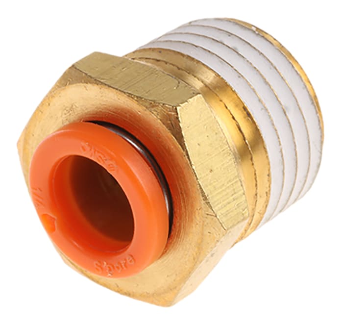 KQ2H0735AS SMC SMC Straight Threaded Adaptor to NPT 1/4 Male to Push