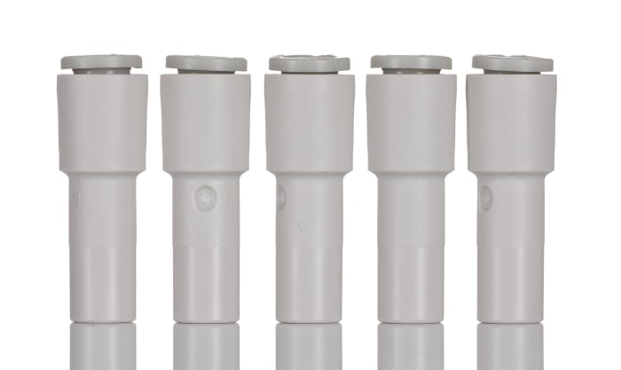 SMC KQ2 Series Straight Tube-to-Tube Adaptor, Push In 6 mm to Push In 8 mm, Tube-to-Tube Connection Style