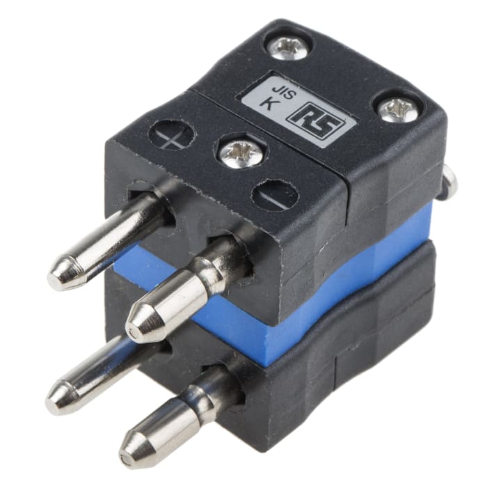 RS PRO Standard Duplex Thermocouple Plug Connector for Use with Type K Thermocouple, 6mm Probe, JIS Standard