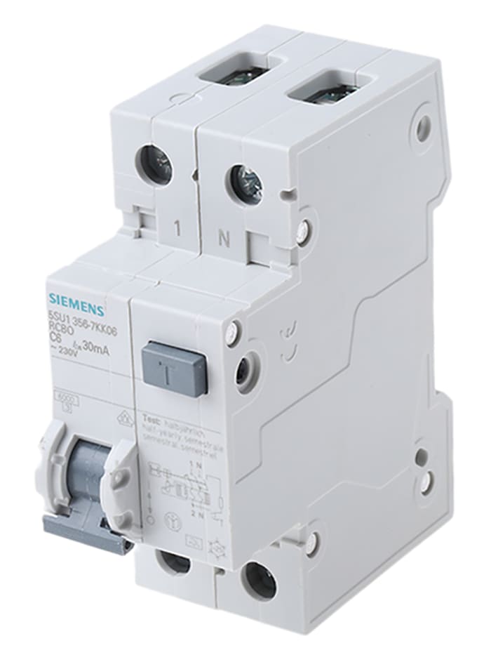 5SU1356-7KK06 Siemens | Siemens RCBO, 6A Current Rating, 1P+N Poles ...