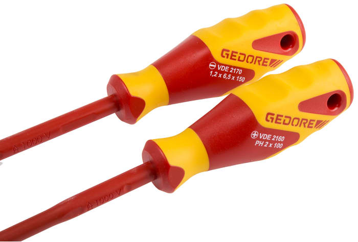 VDE 2170 2160 PH 077 Gedore Gedore Phillips Slotted Insulated Screwdriver Set 7 Piece 772 4393 RS Components