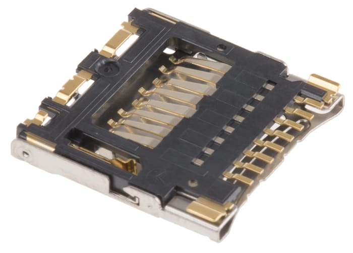 MicroSD card connector, push-pull type