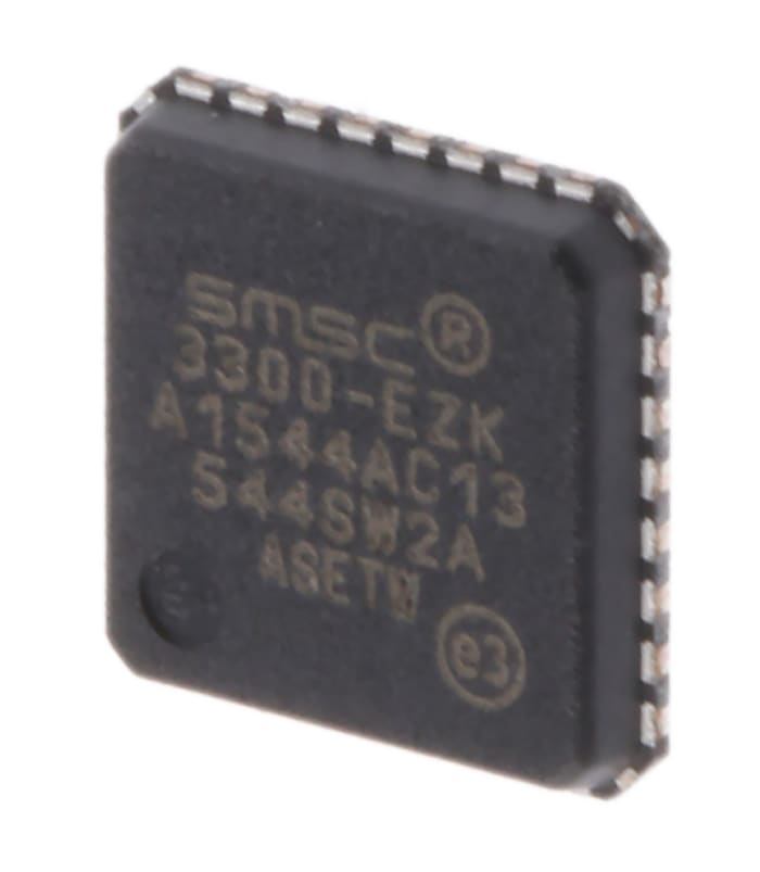 Microchip USB3300-EZK, USB Transceiver, USB 2.0, 3.3 V, 32-Pin QFN
